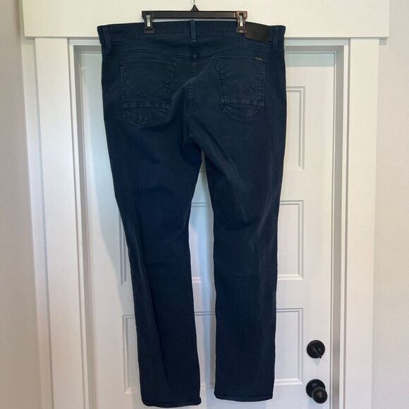 Hudson Jeans Men Size 40x34 Dark Blue Cotton Slim Stretch Straight Jeans - Picture 5 of 9